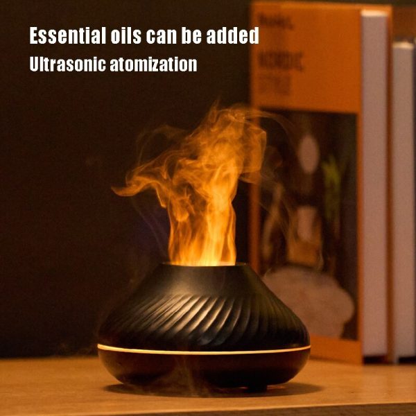 Flame Aromatherapy Humidifier Nordic Desktop Home Style Atmosphere Light High Fog Quiet Small Space and Saving - Image 2