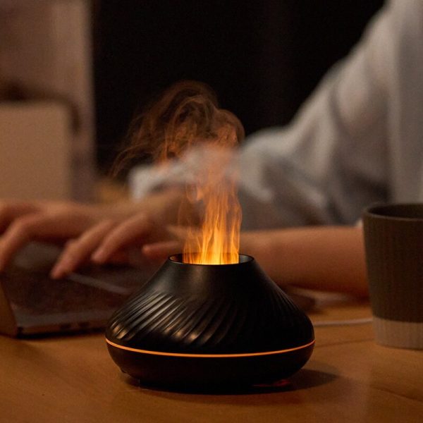 Flame Aromatherapy Humidifier Nordic Desktop Home Style Atmosphere Light High Fog Quiet Small Space and Saving - Image 4