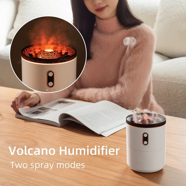 Hot Volcanic Flame Aroma Essential Oil Diffuser USB Portable Jellyfish Air Humidifier Night Light Lamp Fragrance Humidifier - Image 2