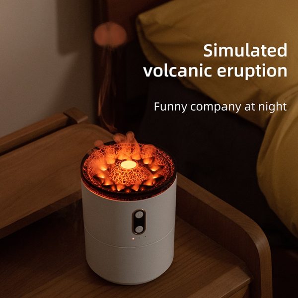 Hot Volcanic Flame Aroma Essential Oil Diffuser USB Portable Jellyfish Air Humidifier Night Light Lamp Fragrance Humidifier - Image 3