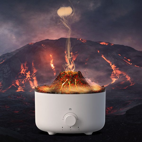 Hot Volcanic Flame Aroma Essential Oil Diffuser USB Portable Jellyfish Air Humidifier Night Light Lamp Fragrance Humidifier - Image 5