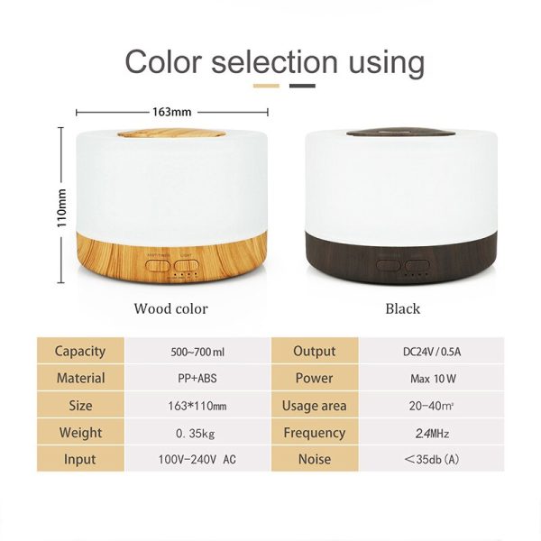 Smart Oil Aroma Aromatherapy Essential Diffuser Air Humidifier WiFi Connect with Tuya Alexa and Google Home with 7 LED Colors - Image 6