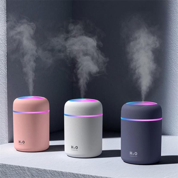 USB Cool Mist Sprayer Portable 300ml Electric Air Humidifier Aroma Oil Diffuser with Colorful Night Light for Home Car - Image 3