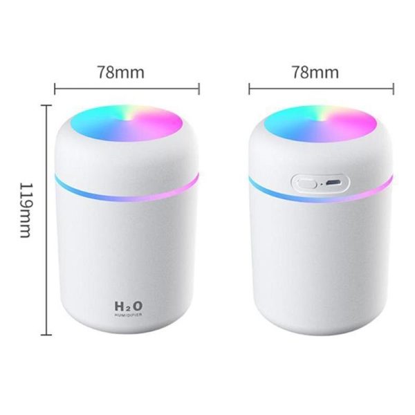 USB Cool Mist Sprayer Portable 300ml Electric Air Humidifier Aroma Oil Diffuser with Colorful Night Light for Home Car - Image 6