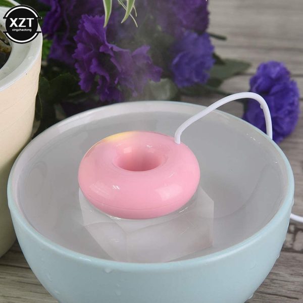 USB Mini Desktop Humidifier Creative Donut Styling Humidifier Portable Air Purifier Home Learning Office Fragrance Diffuser - Image 6